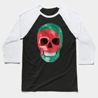 Bangladesh Flag Skull - Gift for Bengali With Roots From Bangladesh Baseball T-Shirt